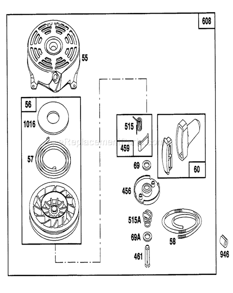 Page F Diagram and Parts List for 20217 1000001-1999999 - 1991 Toro Lawn Mower