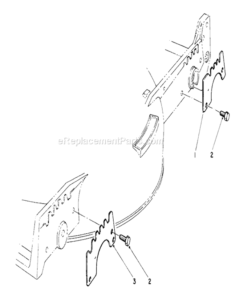 Wear Plate Diagram and Parts List for 20219 1000001-1999999 - 1991 Toro Lawn Mower