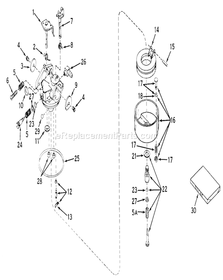 Page D Diagram and Parts List for 19221 8000001-8999999 - 1968 Toro Lawn Mower
