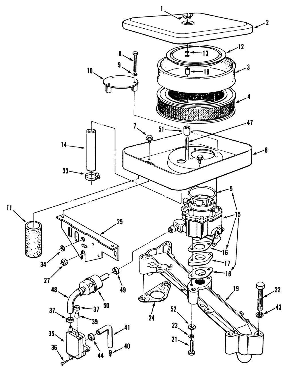 Air Cleaner And Fuel System Diagram and Parts List for Z1-24OE03  Toro Lawn Tractor