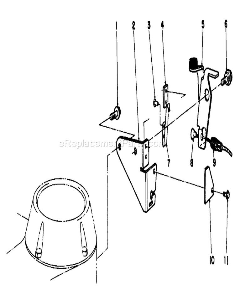 Brake Assembly Diagram and Parts List for 20321 2000001-2999999 - 1992 Toro Lawn Mower