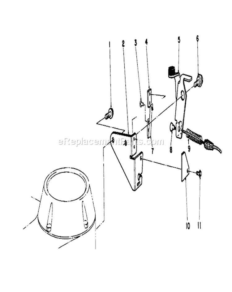 Brake Assembly Diagram and Parts List for 20326 2000001-2999999 - 1992 Toro Lawn Mower