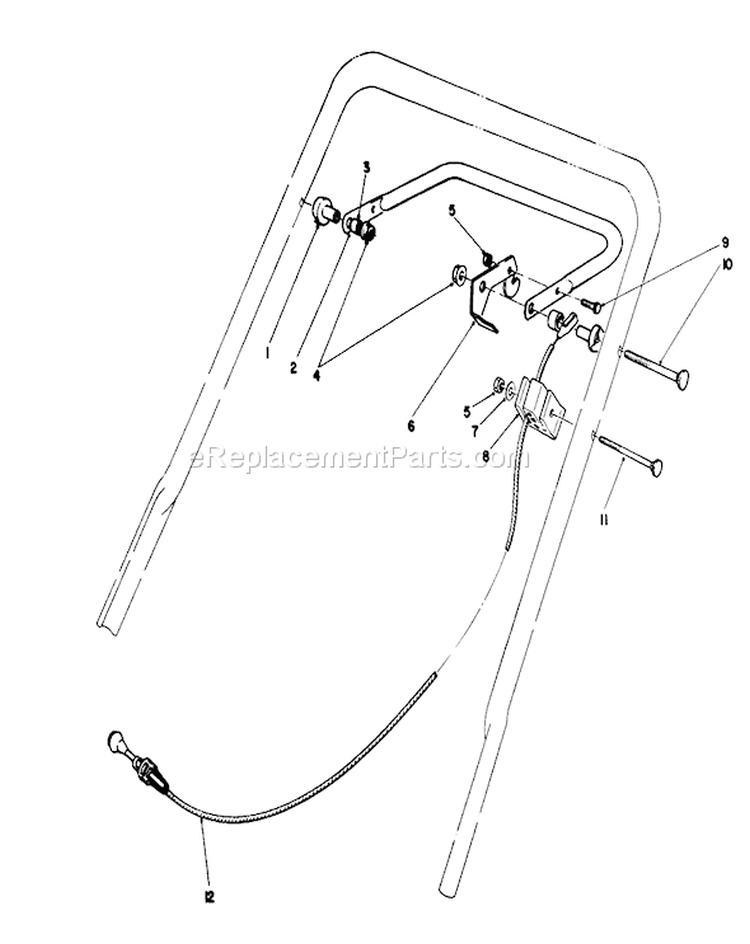 Traction Control Assembly Diagram and Parts List for 20326 2000001-2999999 - 1992 Toro Lawn Mower