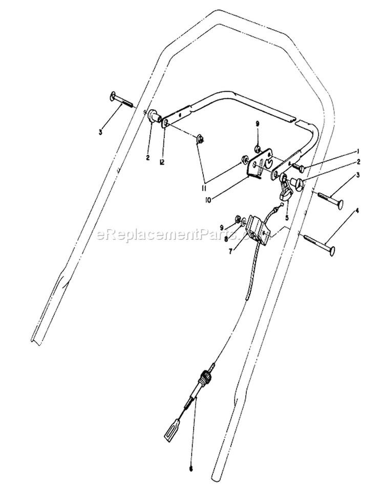 Traction Control Assembly Diagram and Parts List for 20327B 2000001-2999999 - 1992 Toro Lawn Mower