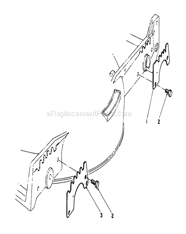 Wear Plate Diagram and Parts List for 20328B 2000001-2999999 - 1992 Toro Lawn Mower