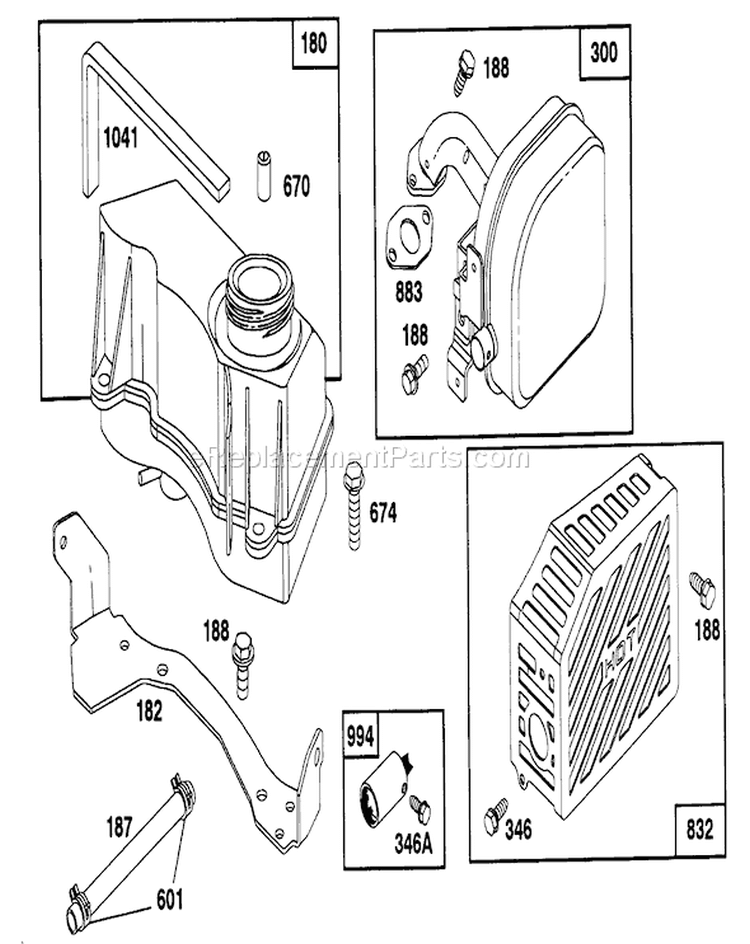 Page H Diagram and Parts List for 20328B 2000001-2999999 - 1992 Toro Lawn Mower