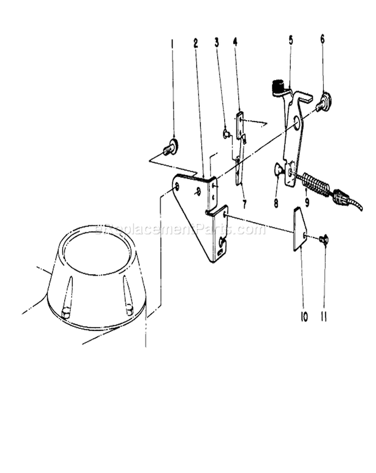 Brake Assembly Diagram and Parts List for 20329 2000001-2999999 - 1992 Toro Lawn Mower