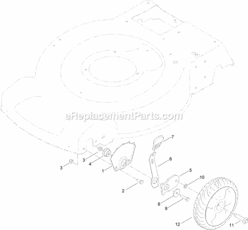 Front_Wheel_And_Height-Of-Cut_Assembly Diagram and Parts List for 20332C 313000001 - 313999999 Toro Lawn Mower