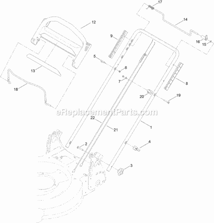 Handle_Assembly Diagram and Parts List for 20332C 314000001 - 314999999 Toro Lawn Mower