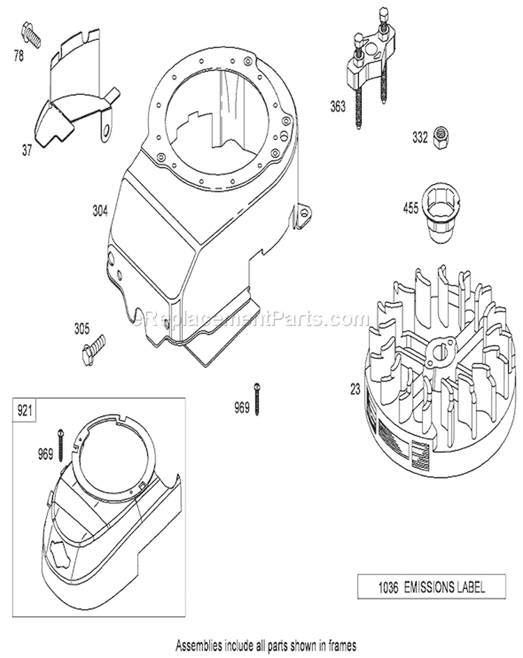 Blower Housing Assembly Diagram and Parts List for 20066 280000001-280999999 - 2008 Toro Lawn Mower