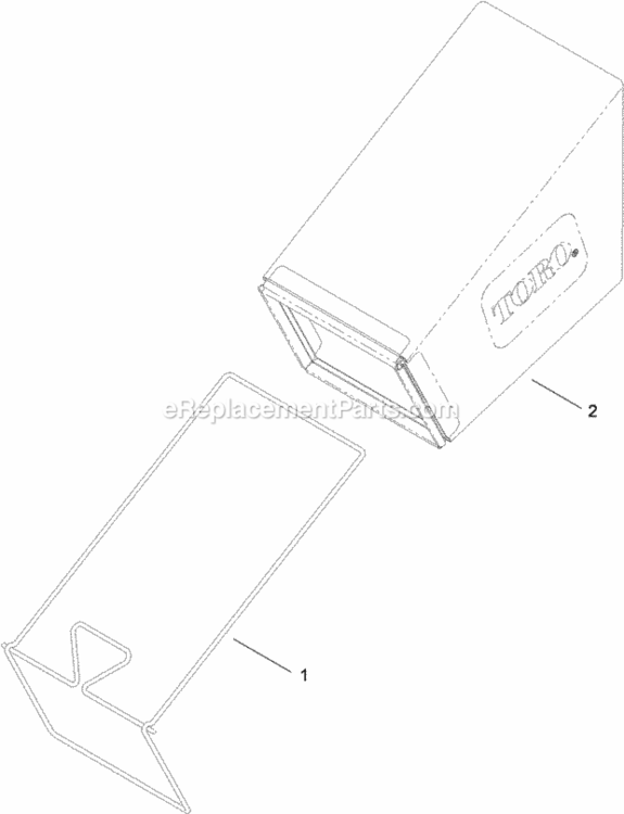 Rear_Bag_Assembly Diagram and Parts List for 20332 313000001 - 313999999 Toro Lawn Mower