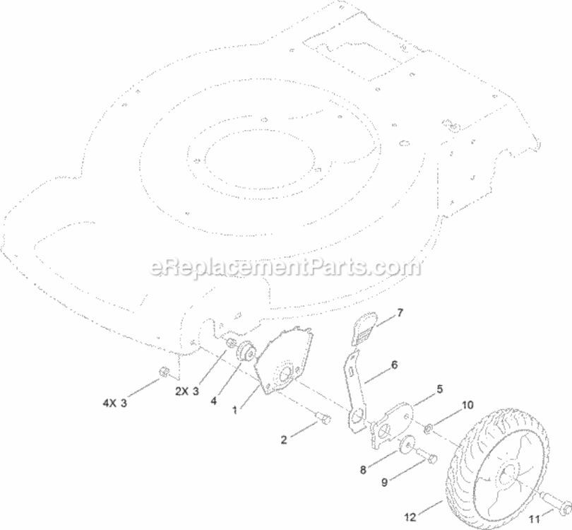 Front_Wheel_And_Height-Of-Cut_Assembly Diagram and Parts List for 20333C 312000001 - 312999999 Toro Lawn Mower