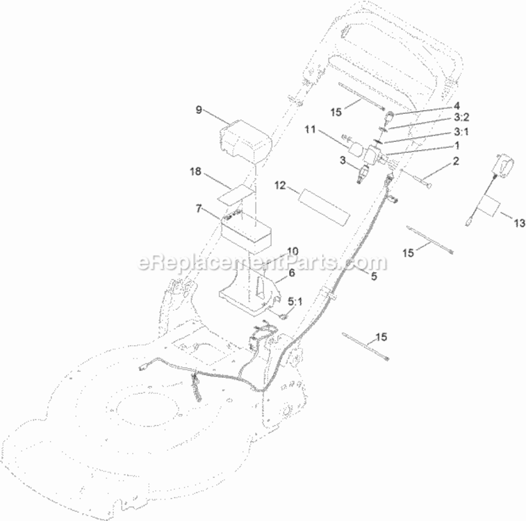 Electrical_Assembly Diagram and Parts List for 20334C 313000001 - 313999999 Toro Lawn Mower