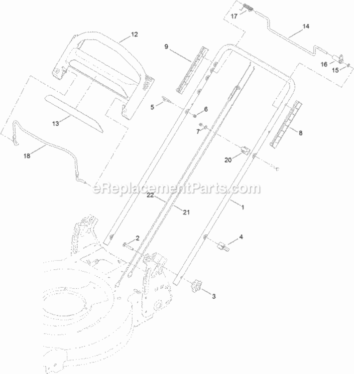 Handle_Assembly Diagram and Parts List for 20334 314200001 - 314999999 Toro Lawn Mower