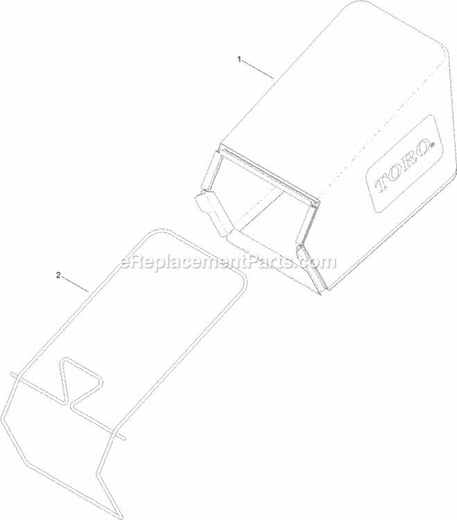 Rear_Bag_Assembly Diagram and Parts List for 20339C 314000001 - 314999999 Toro Lawn Mower