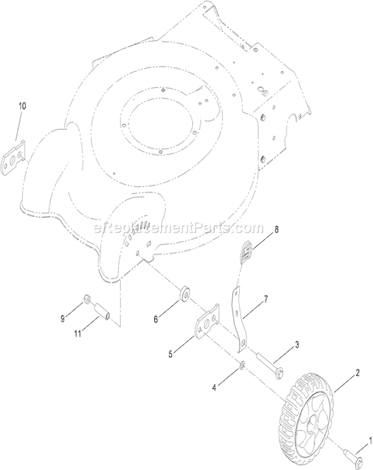 Front Axle and Height-of-Cut Assembly Diagram and Parts List for 20360 310000001-310999999 - 2010 Toro Lawn Mower