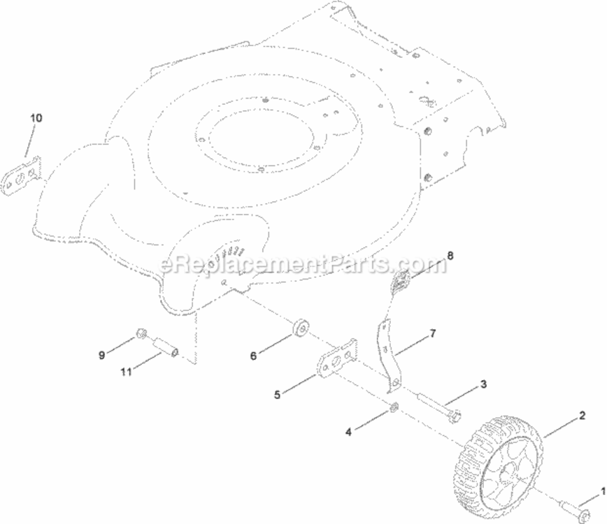 Front_Axle_And_Height-Of-Cut_Assembly Diagram and Parts List for 20360 311000001 - 311999999 Toro Lawn Mower