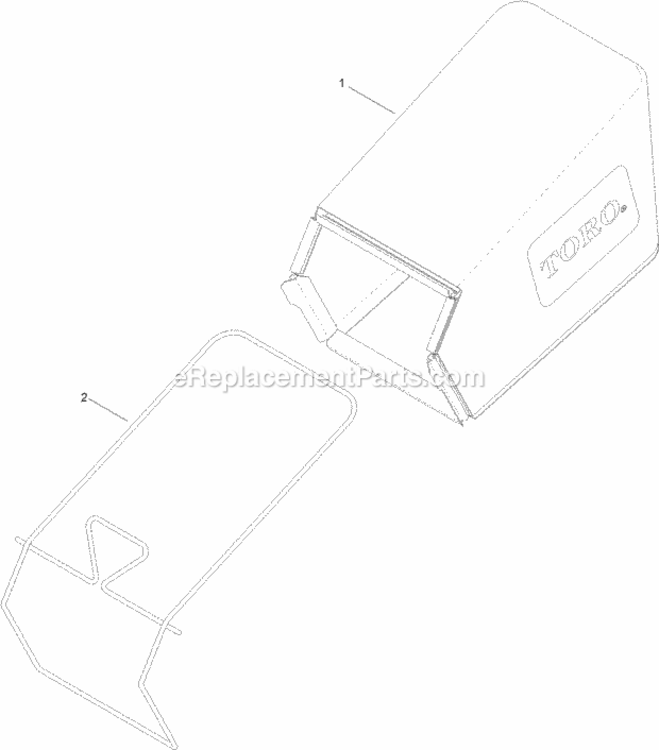 Rear_Bag_Assembly Diagram and Parts List for 20370 314200001 - 314999999 Toro Lawn Mower
