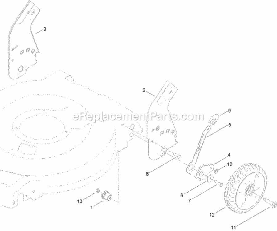 Rear_Wheel_And_Height-Of-Cut_Assembly Diagram and Parts List for 20370 314200001 - 314999999 Toro Lawn Mower