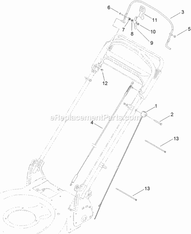 Brake_Control_Assembly Diagram and Parts List for 20373 313000001 - 313999999 Toro Lawn Mower