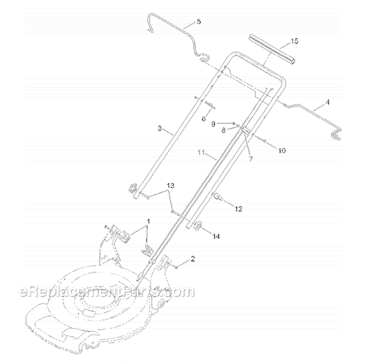 Handle Assembly Diagram and Parts List for 20377 2013 Toro Lawn Mower