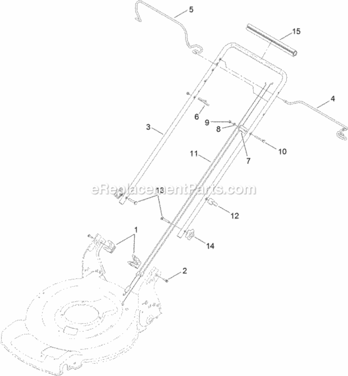 Handle_Assembly Diagram and Parts List for 20377 314000001 - 314200000 Toro Lawn Mower