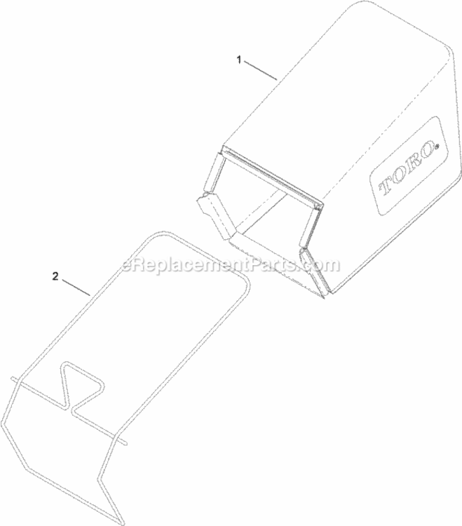 Rear_Bag_Assembly Diagram and Parts List for 20377 314000001 - 314200000 Toro Lawn Mower