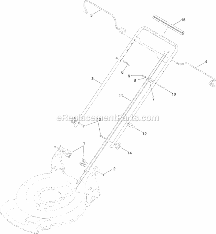 Handle_Assembly Diagram and Parts List for 20378 314200001 - 314999999 Toro Lawn Mower