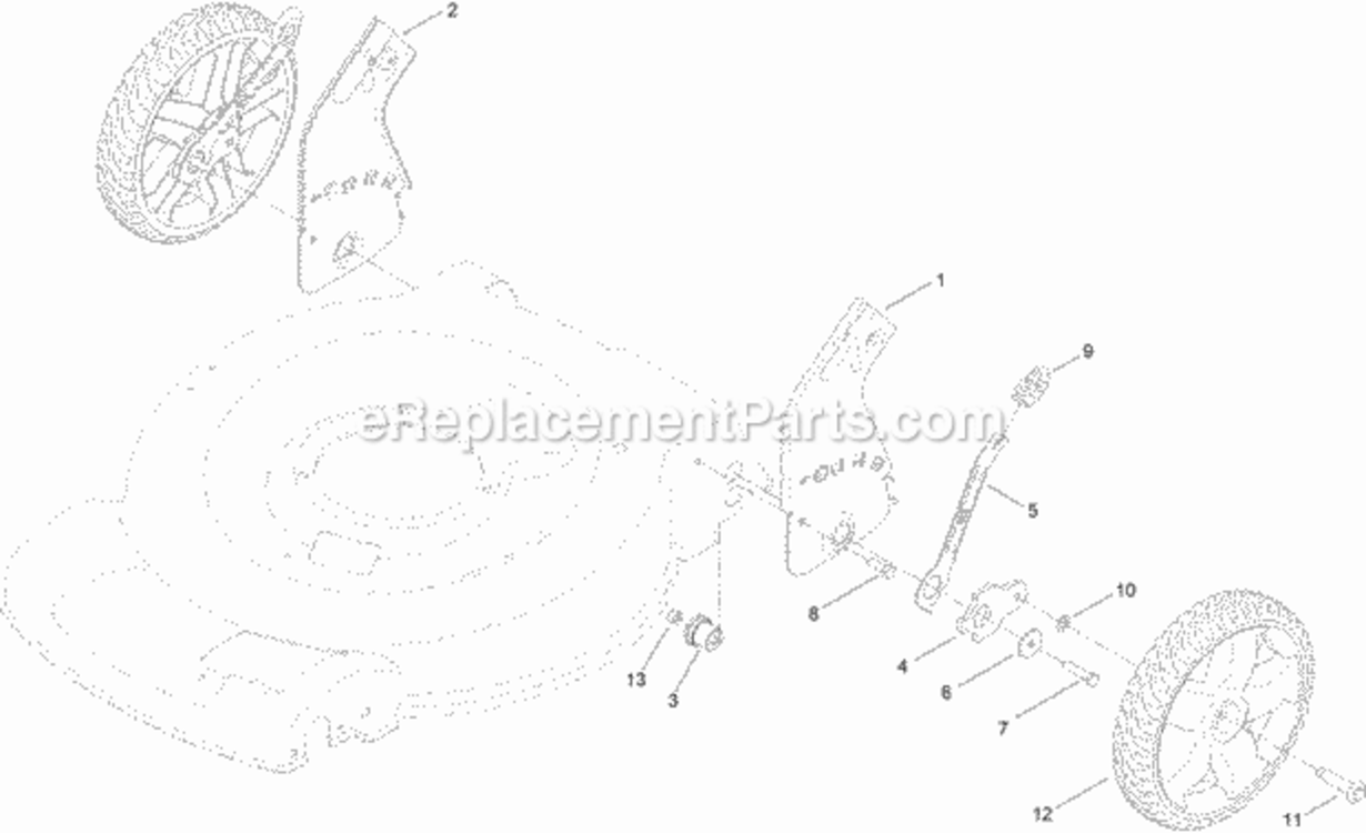 Height-Of-Cut_And_Rear_Wheel_Assembly Diagram and Parts List for 20378 314200001 - 314999999 Toro Lawn Mower