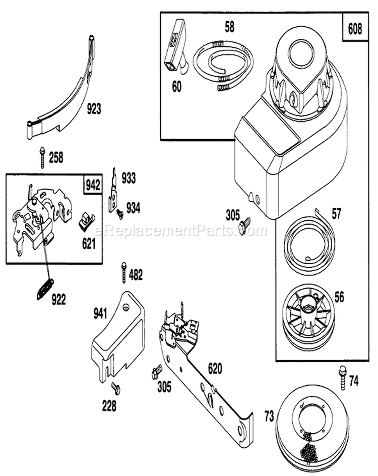 Page F Diagram and Parts List for 20431 39000001-39999999 - 1993 Toro Lawn Mower