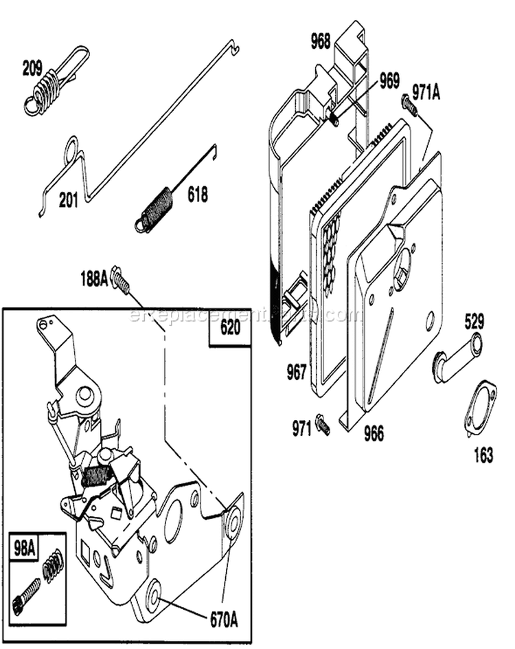 Page E Diagram and Parts List for 20434 3900001-3999999 - 1993 Toro Lawn Mower