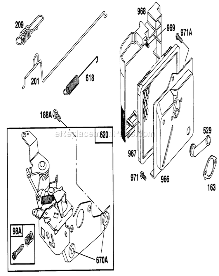 Page E Diagram and Parts List for 20435WF 39000001-39999999 - 1993 Toro Lawn Mower