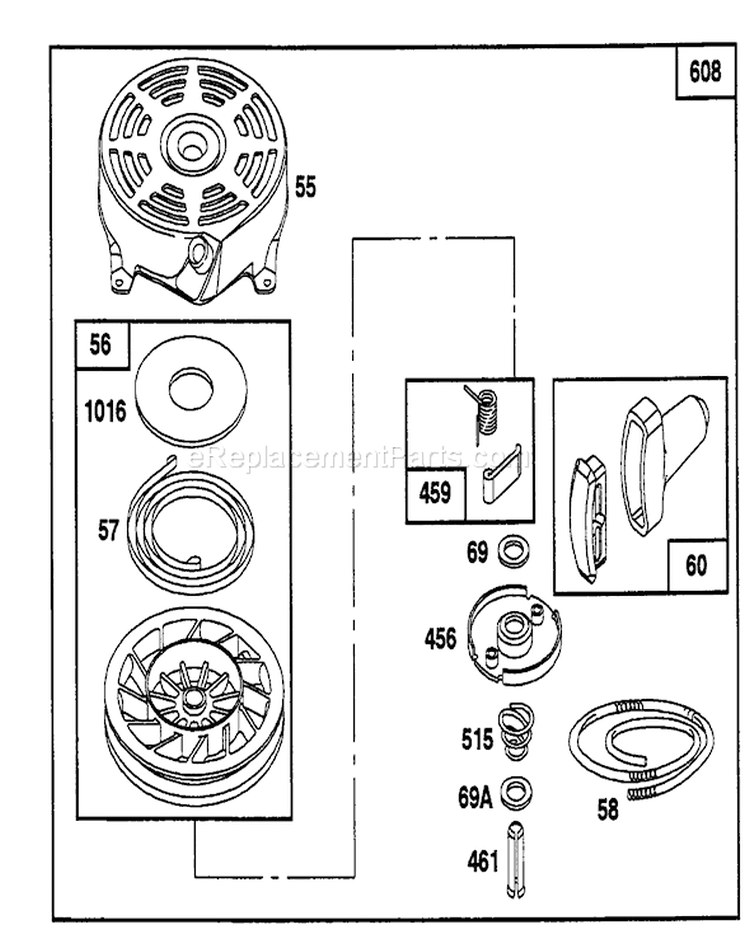 Page F Diagram and Parts List for 20435WF 39000001-39999999 - 1993 Toro Lawn Mower