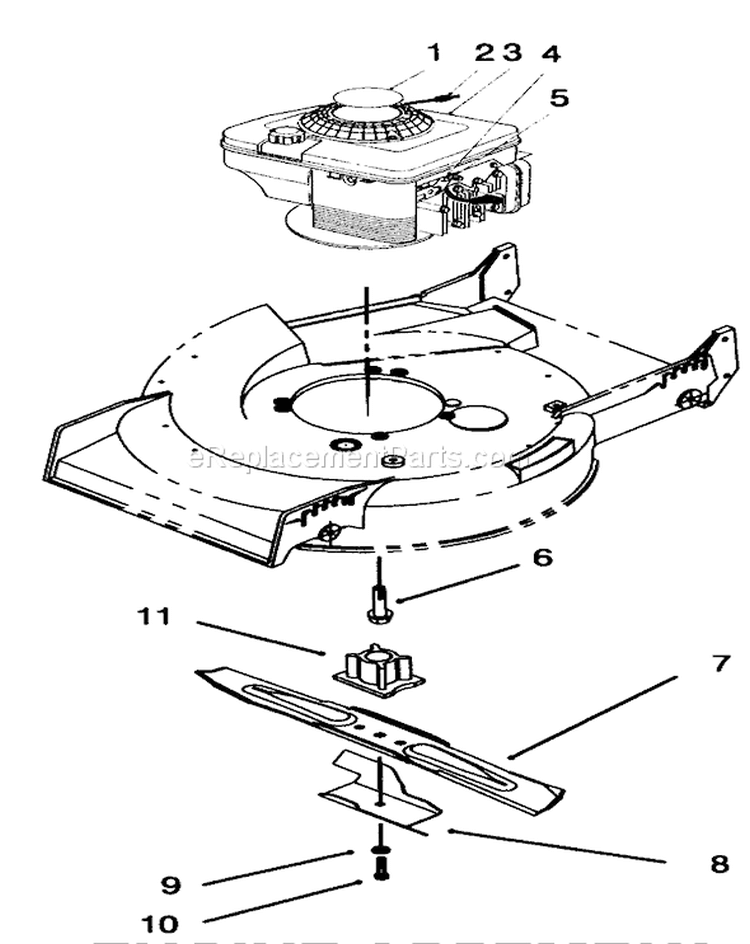 Engine Assembly Diagram and Parts List for 20435 49000001-49999999 - 1994 Toro Lawn Mower