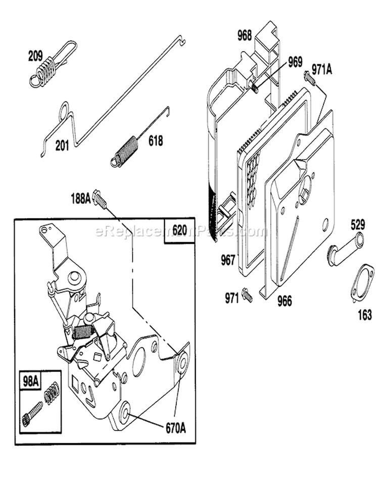 Page E Diagram and Parts List for 20435 49000001-49999999 - 1994 Toro Lawn Mower