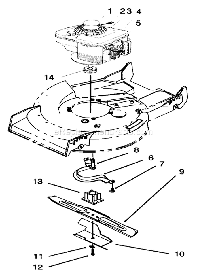 Engine Assembly Diagram and Parts List for 20436WF 39000001-39999999 - 1993 Toro Lawn Mower