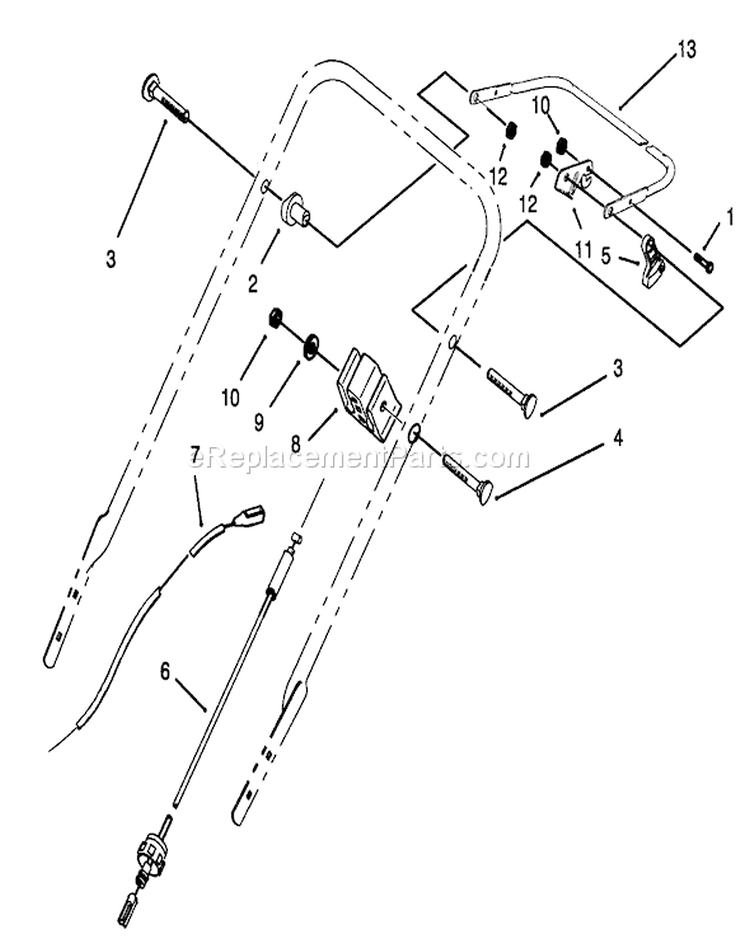 Traction Control Assembly Diagram and Parts List for 20436WF 39000001-39999999 - 1993 Toro Lawn Mower