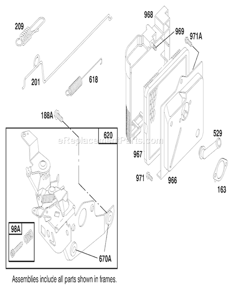 Page E Diagram and Parts List for 20436 49000001-49999999 - 1994 Toro Lawn Mower