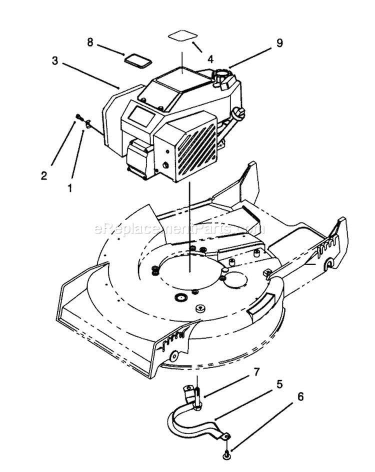 Engine Assembly Diagram and Parts List for 20438WF 39000001-39999999 - 1993 Toro Lawn Mower