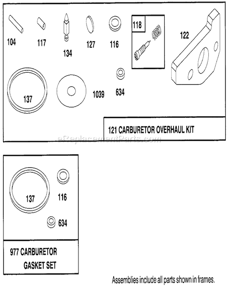 Engine Diagram and Parts List for 20438 39000001-39999999 - 1993 Toro Lawn Mower