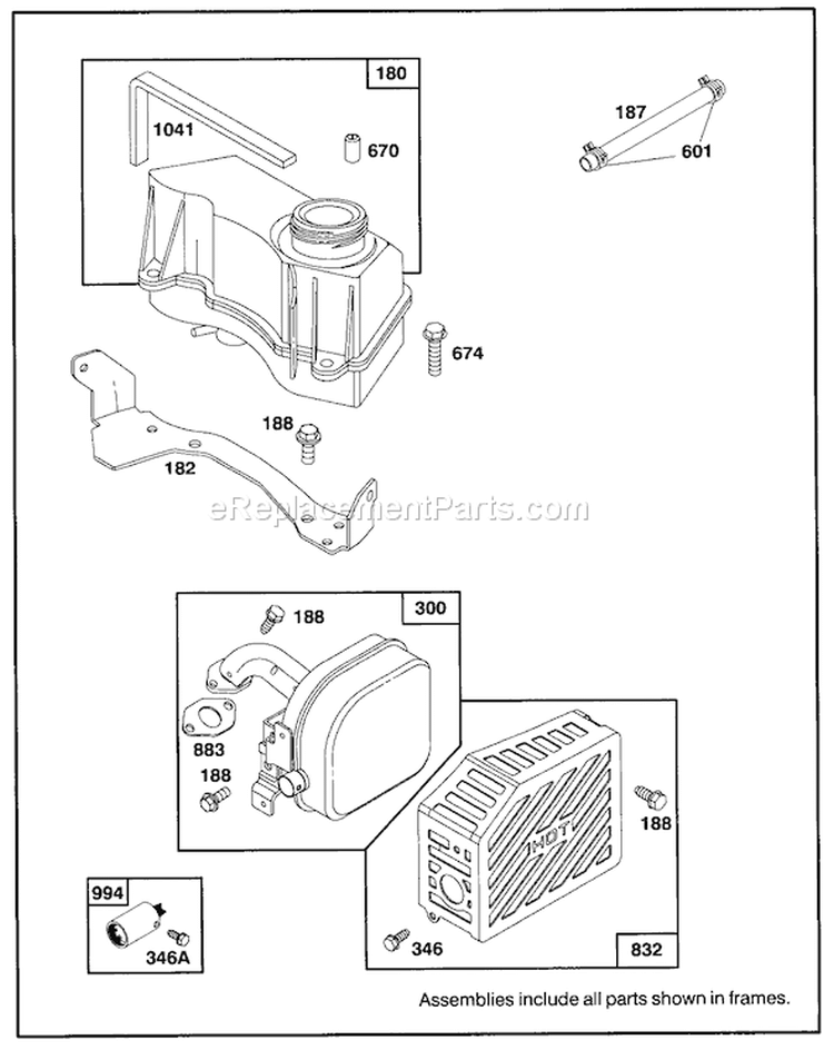 Page H Diagram and Parts List for 20438 39000001-39999999 - 1993 Toro Lawn Mower