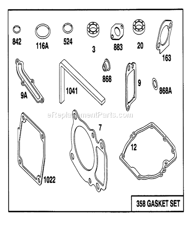 Engine Diagram and Parts List for 20439WF 39000001-39999999 - 1993 Toro Lawn Mower