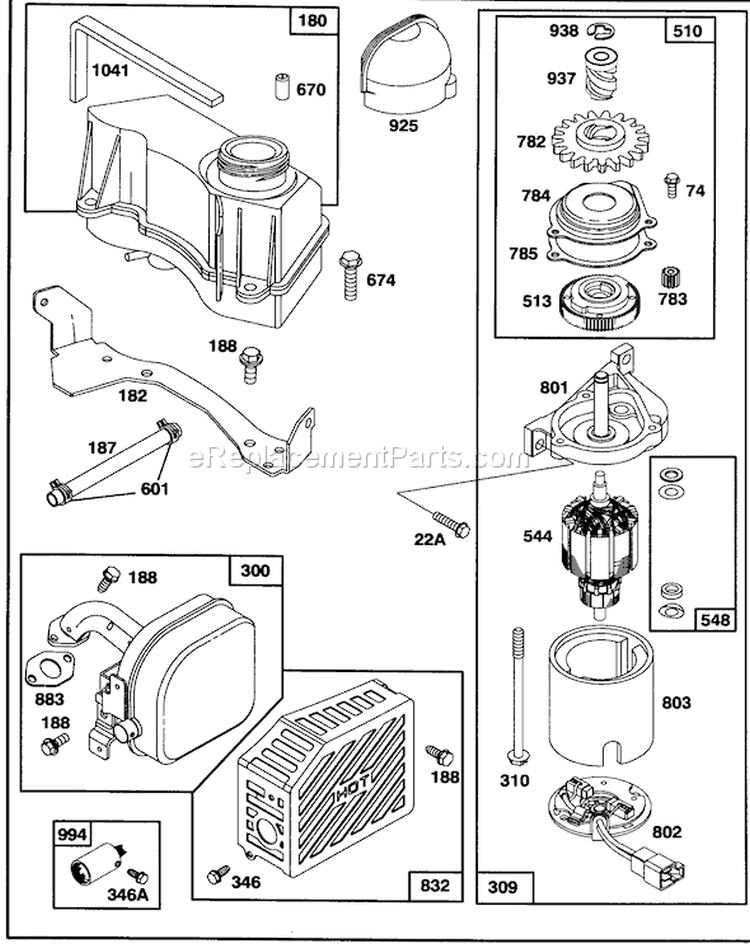 Page G Diagram and Parts List for 20439WF 39000001-39999999 - 1993 Toro Lawn Mower