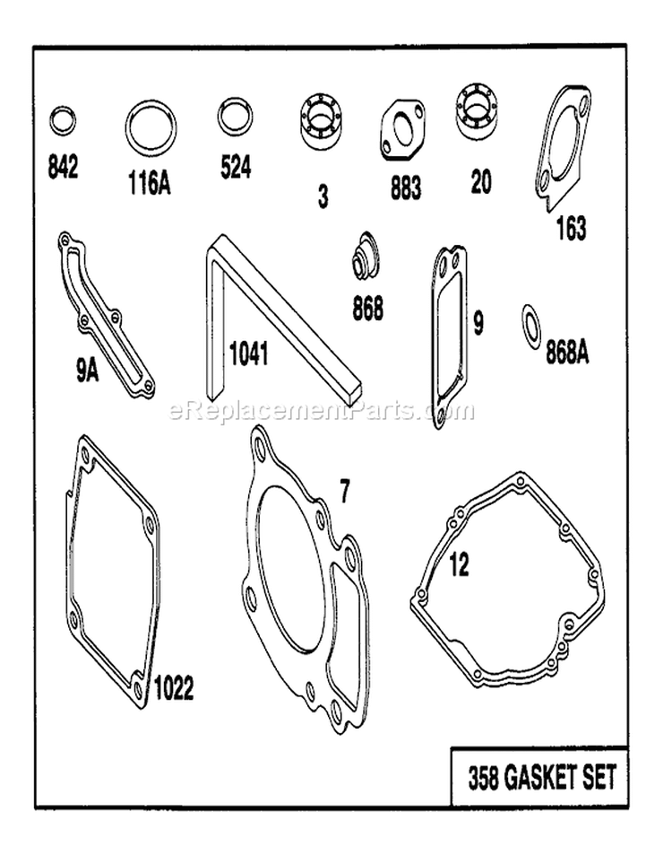 Engine Diagram and Parts List for 20439 39000001-39999999 - 1993 Toro Lawn Mower