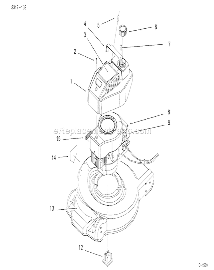 Page E Diagram and Parts List for 20441 5900001-5999999 - 1995 Toro Lawn Mower