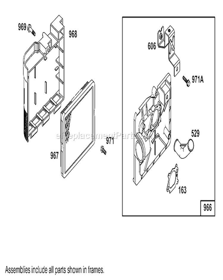 Air Cleaner Assembly Briggs and Stratton 127802-0640-01 Diagram and Parts List for 20444 5900001-5999999 - 1995 Toro Lawn Mower