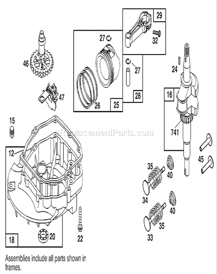 Crankshaft Assembly Briggs and Stratton 127802-0640-01 Diagram and Parts List for 20444 5900001-5999999 - 1995 Toro Lawn Mower