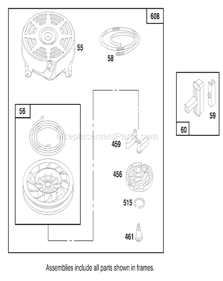 Page K Diagram and Parts List for 20445 7900001-7999999 - 1997 Toro Lawn Mower