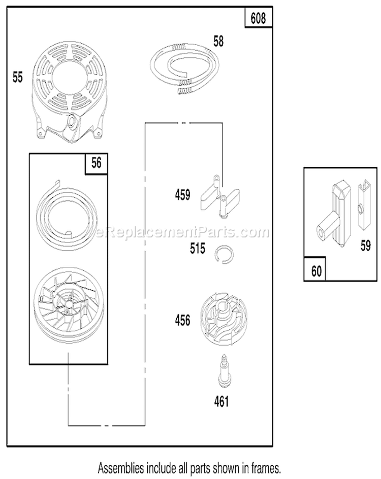 Page G Diagram and Parts List for 20449 7900001-7999999 - 1997 Toro Lawn Mower