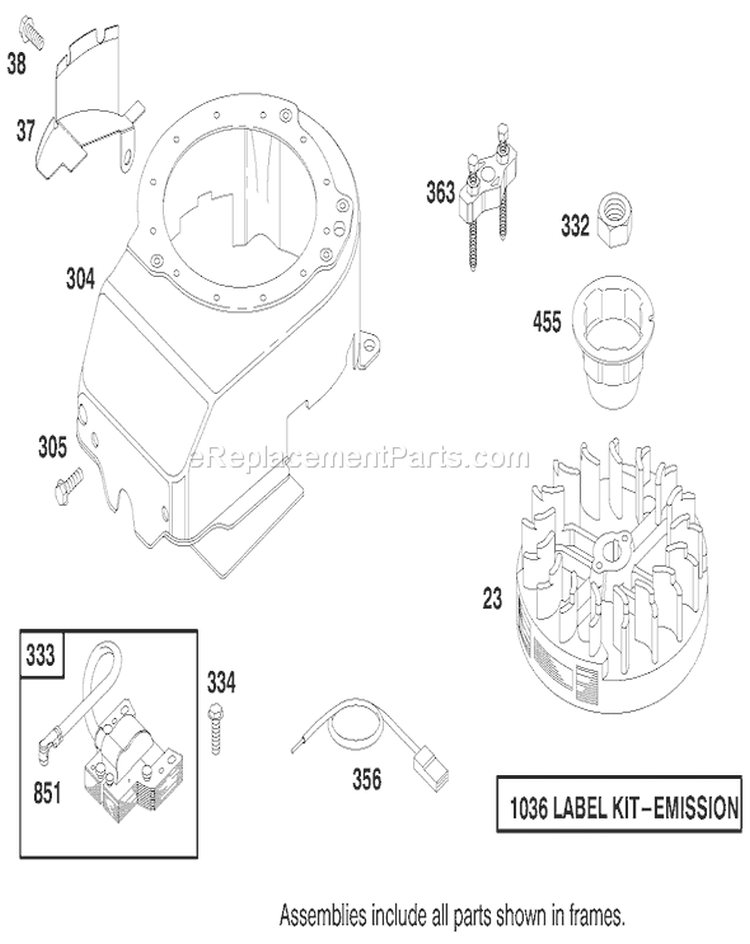 Page H Diagram and Parts List for 20452 8900001-8999999 - 1998 Toro Lawn Mower